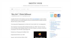Desktop Screenshot of geek.skepticgeek.com